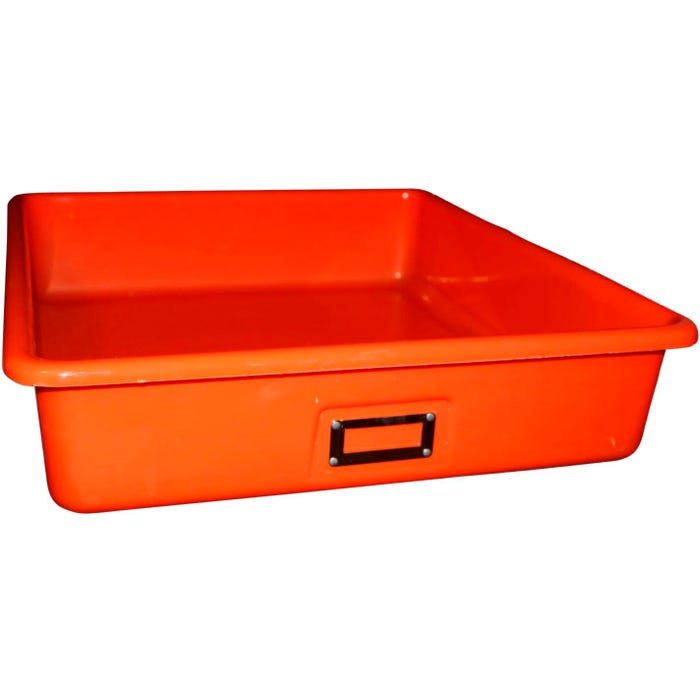 Shirley K's T-163 Storage Bin, 21 x 19 x 4-1/2 Inches, Orange
