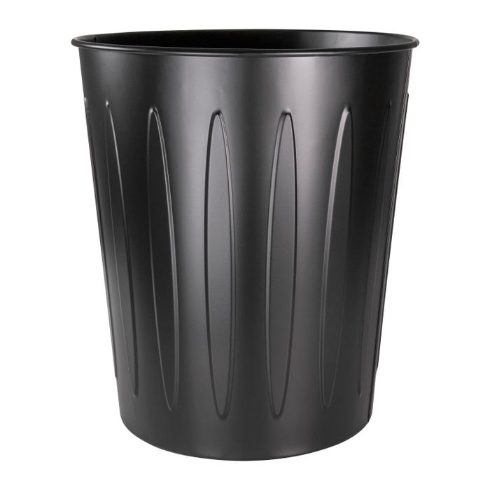 Genuine Joe Fire Safe Steel Trash Can, 6 Gallon, Black