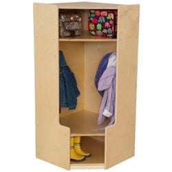 Wood Designs Corner Locker, 22-1/2 x 22-1/2 x 49 Inches, Item Number 2088956