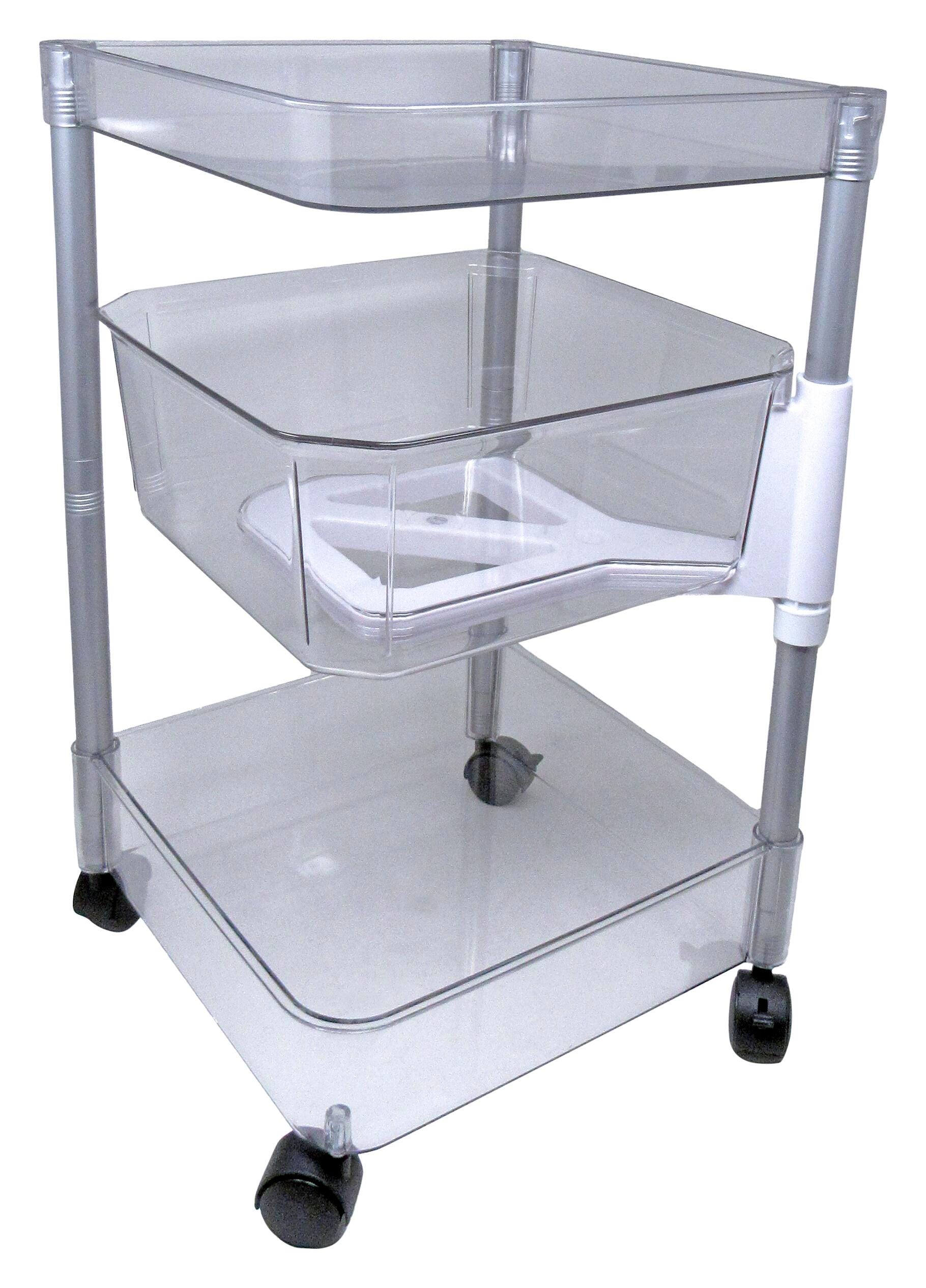 Dial Industries 3-Tier Cart, Clear 2132970