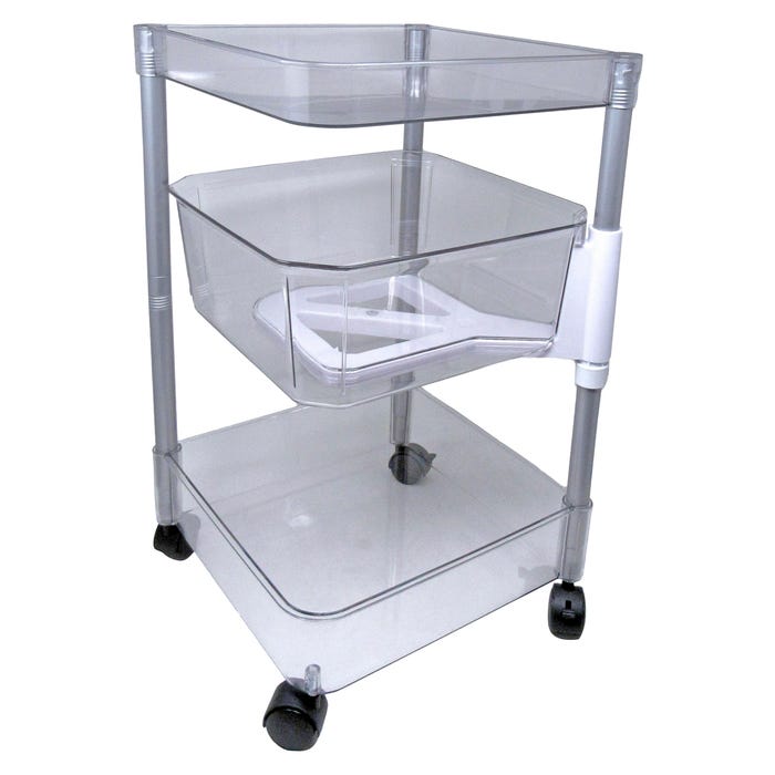 Dial Industries 3-Tier Cart, Clear