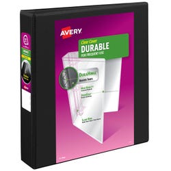 Avery Durable View Binder with Slant Ring, 1-1/2 Inch, Black