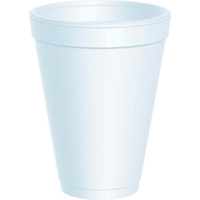 Dart Insulated Foam Cups, 12 Ounces, White, Case of 1000