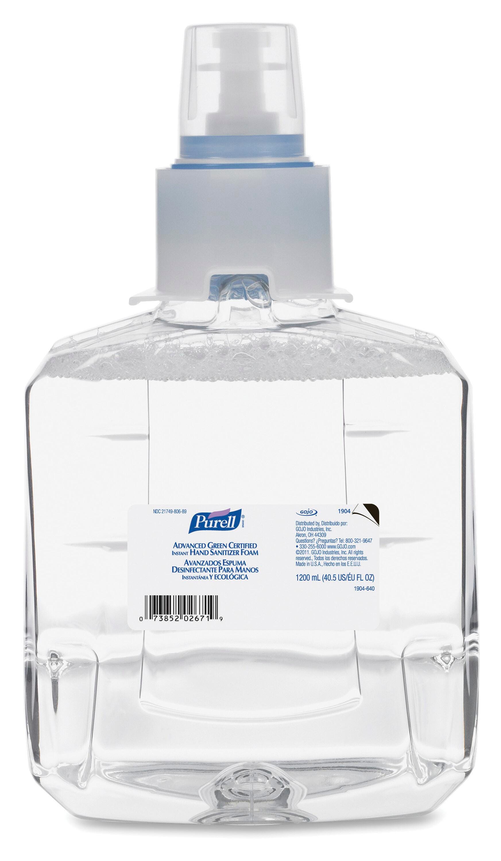 Image for Purell LTX-12 Foam Hand Sanitizer Refill, 1200 mL, Fragrance Free from School Specialty
