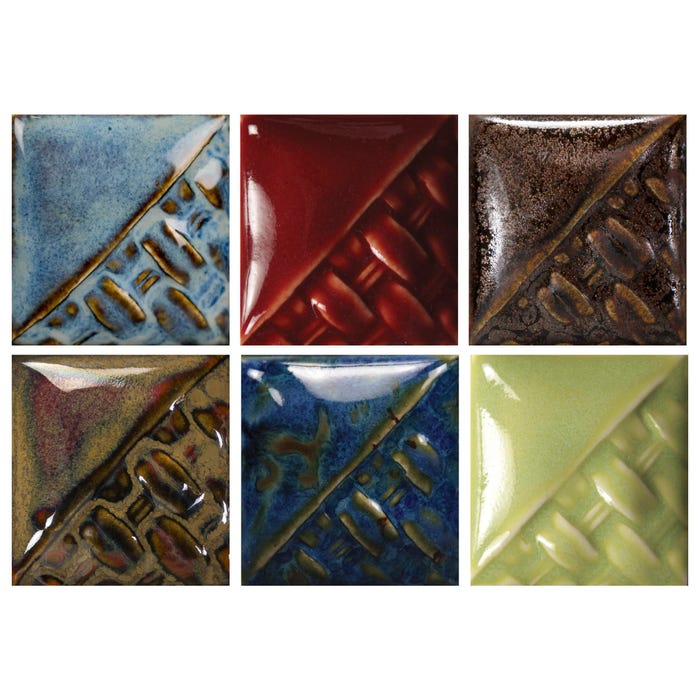 Mayco Stoneware Glaze Assortment 1, Pint, Assorted Colors, Set of 6