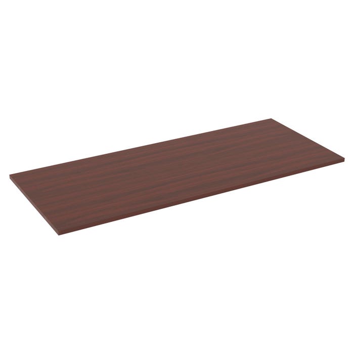 Lorell Quadro Sit Stand Station Laminate Tabletop, 72 x 30 Inches, Mahogany