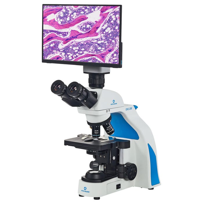 Accu-Scope EXC-250-HDLS Trinocular Digital Microscope with Excelis HD Camera and Monitor