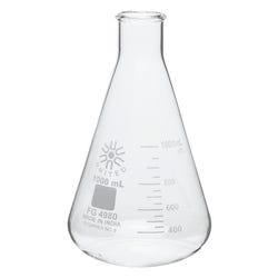 United Scientific Erlenmeyer Flask, Narrow Mouth, Borosilicate Glass, 1000ml, Item Number 2090006