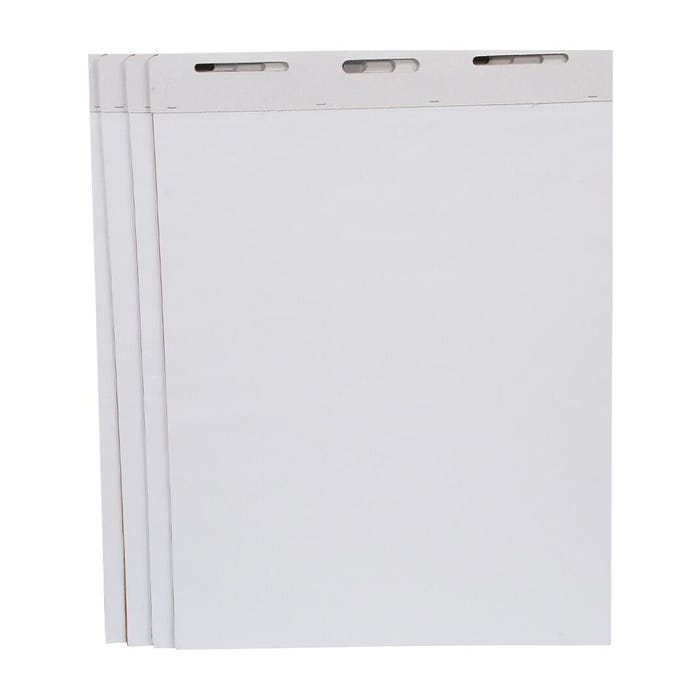 School Smart Unruled Easel Pad Paper, 34 x 27 Inches, 50 Sheets, Pack of 4