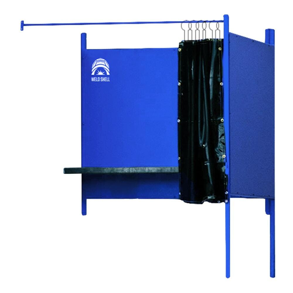 WeldShell Add-On Welding Booth Module, 5 x 5 Foot, IAP Powder-Coated Blue