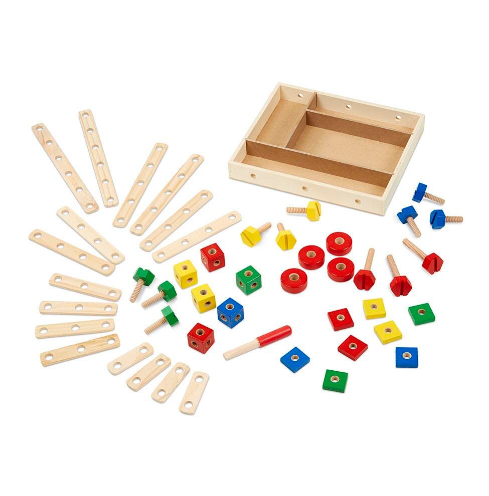 Melissa & Doug Construction Set in a Box, 48 Pieces Item Number 1594198