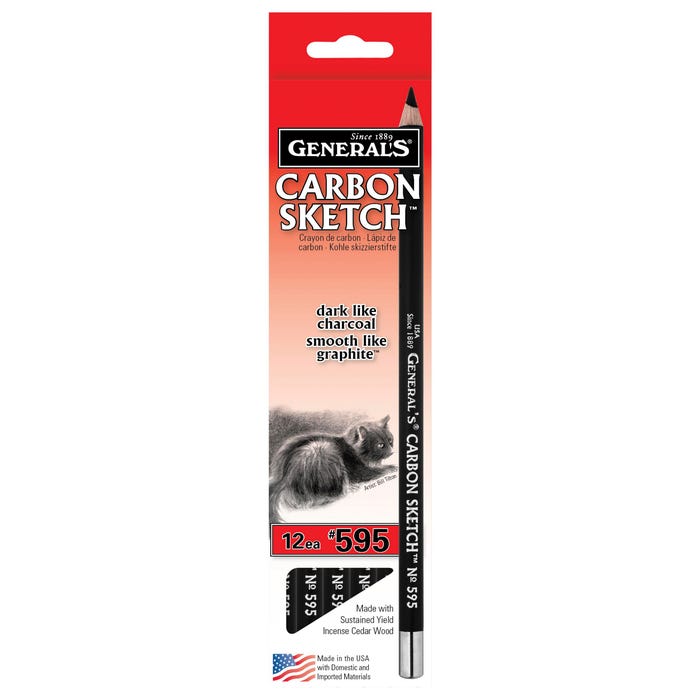General's Carbon-Sketch Pencils, 4B Hardness, Pack of 12