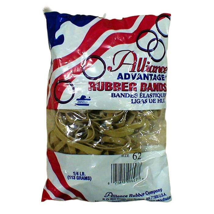 Delta Education Rubber Bands, No. 62, Pack of 70