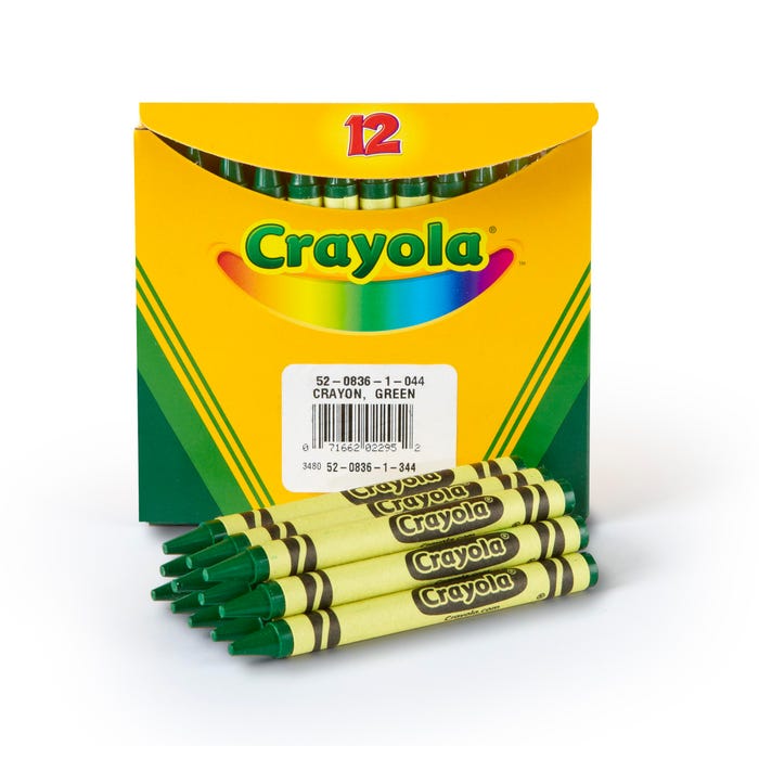 Crayola Bulk Crayons, Standard Size, Green, Pack of 12