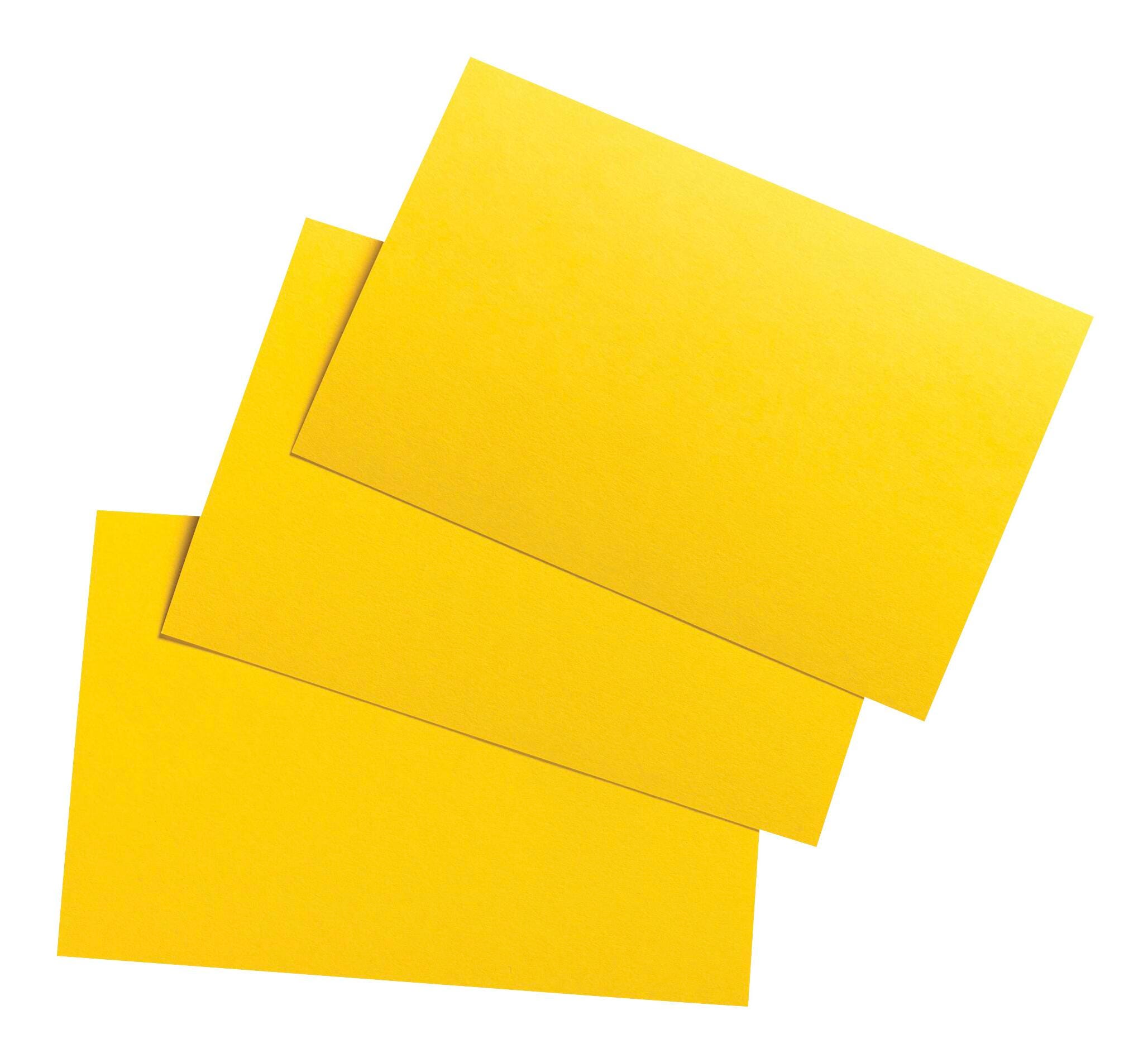 School Smart Unruled Index Cards, 4 x 6 Inches, Canary, Pack of 100 088705