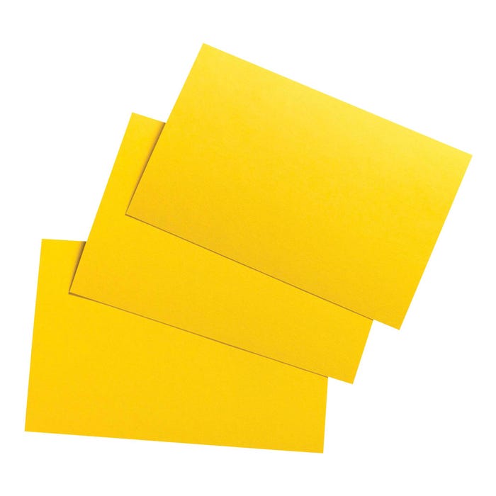 School Smart Unruled Index Cards, 4 x 6 Inches, Canary, Pack of 100