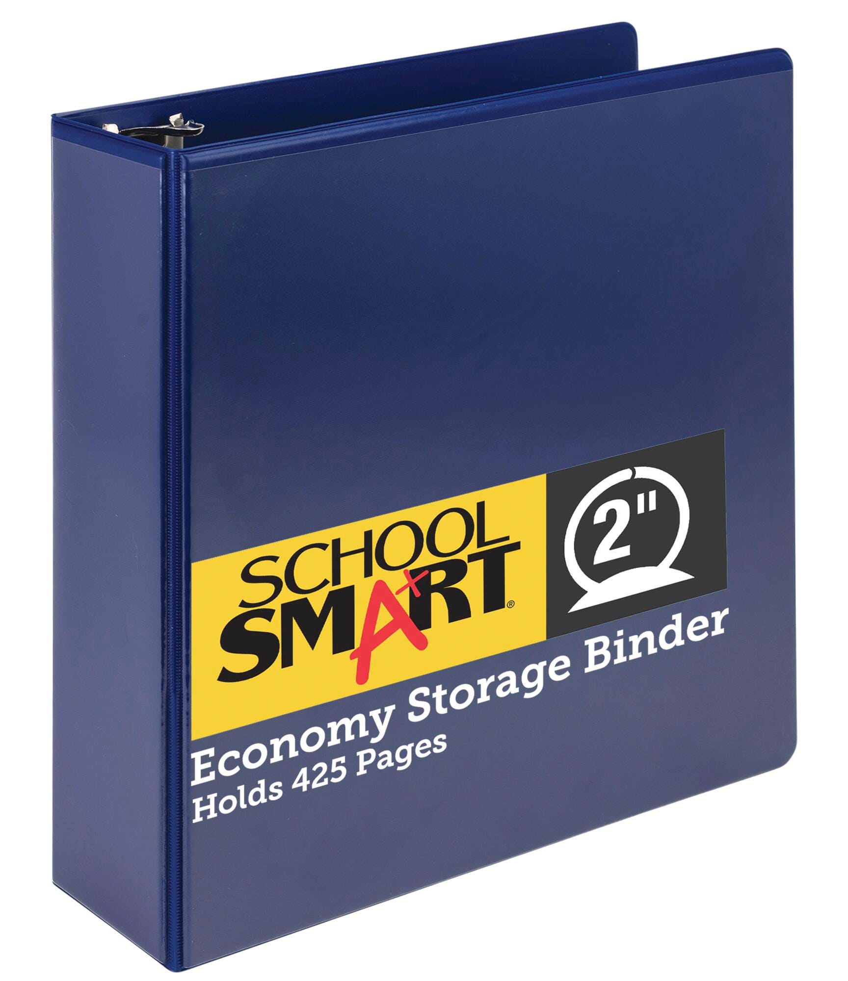 School Smart Round Ring Binder, Polypropylene, 2 Inches, Blue 086373