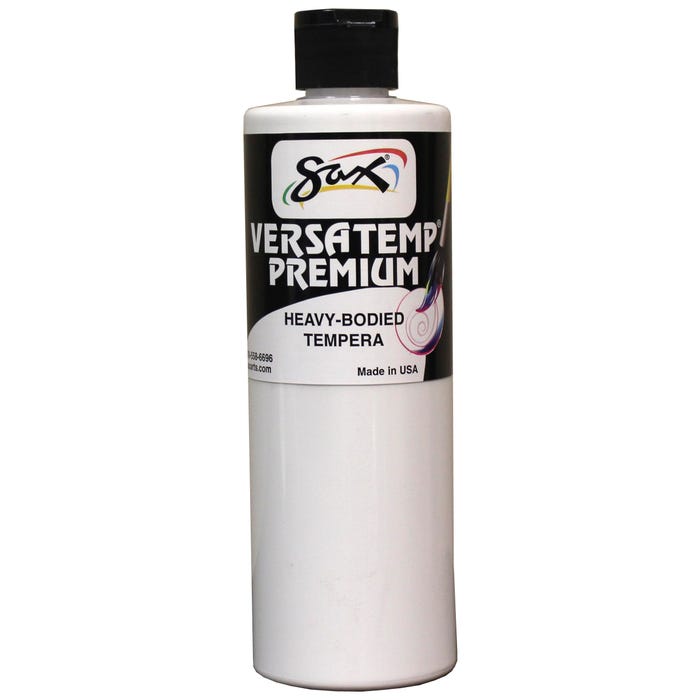Sax Versatemp Premium Heavy-Bodied Tempera Paint, 1 Pint, White