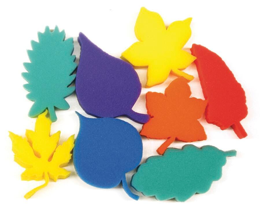 Image for Creativity Street Paint Sponges, Leaf Shapes, 3 Inch, Set of 8 from School Specialty
