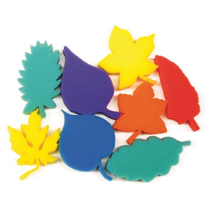 Creativity Street Paint Sponges, Leaf Shapes, 3 Inch, Set of 8