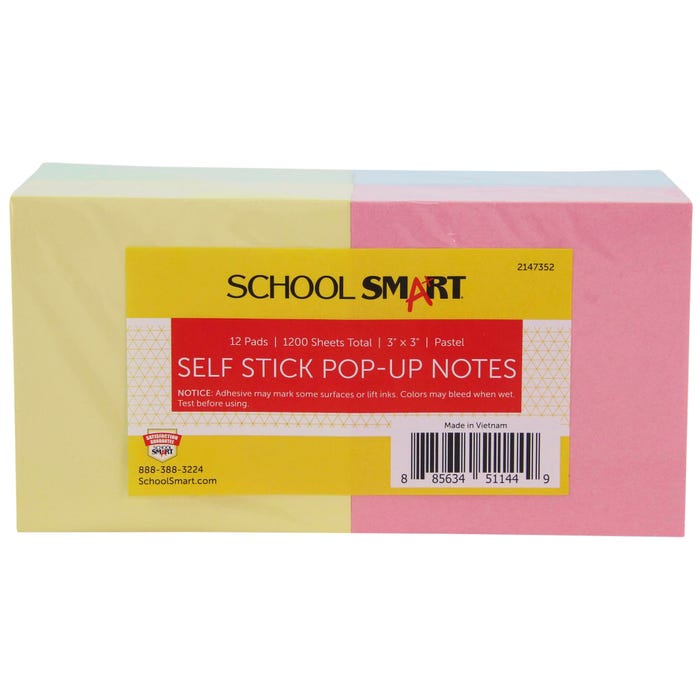 Self-Stick Note Pads, 3 Self-Stick Note Pads, 3