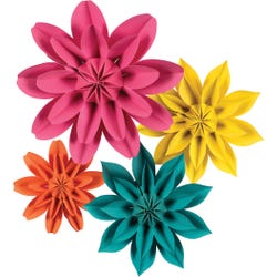 Teacher Created Resources Beautiful Brights Paper Flowers, Assorted Sizes, Item Number 2104246