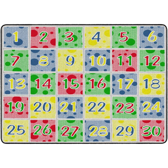 Flagship Carpets Number Spots Carpet, Rectangle