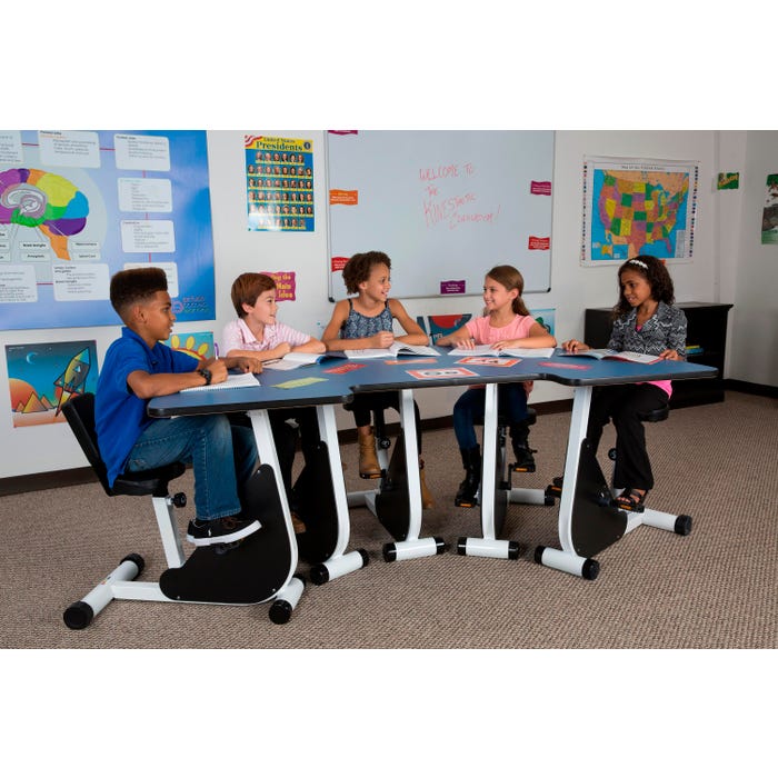 KIDSFIT KC-36 Five Person Special Pedal Desk, Half Moon