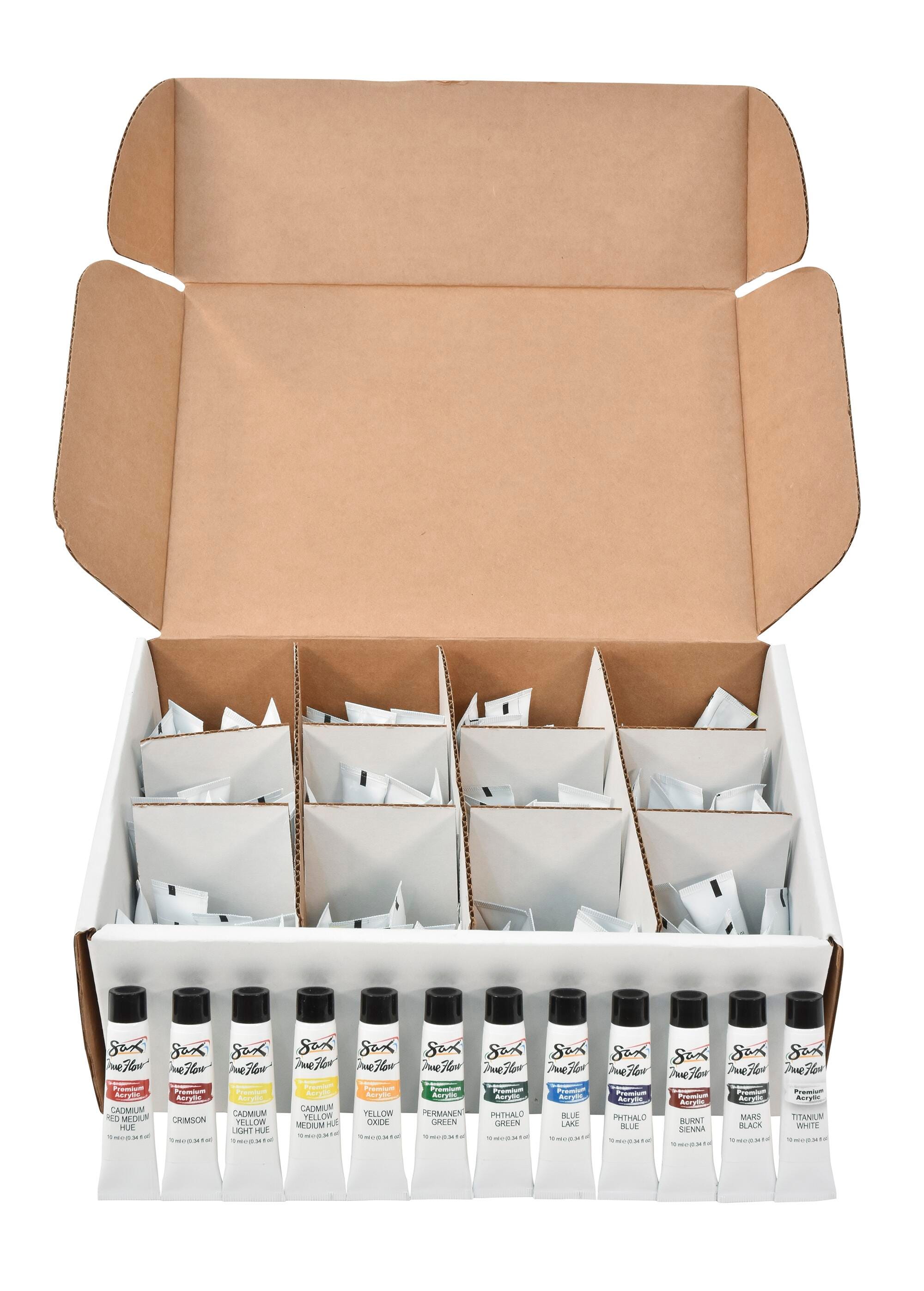 Sax Premium Acrylic Paint, Assorted Colors, 0.34 Ounce Tubes, Set of 144 2021169