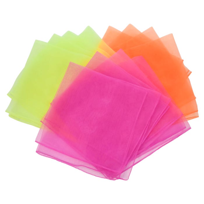 Sportime Juggling Scarves, 17 x 17 Inches, Set of 12