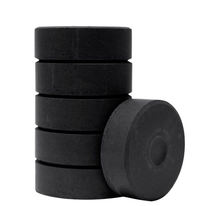 Jack Richeson Large Tempera Paint Cakes, Black, Pack of 6