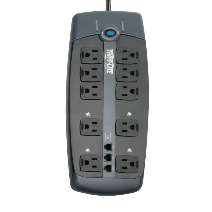 Tripp Lite 10-Outlet Surge Protector, 8 Foot Cord, 2395 Joules, Black