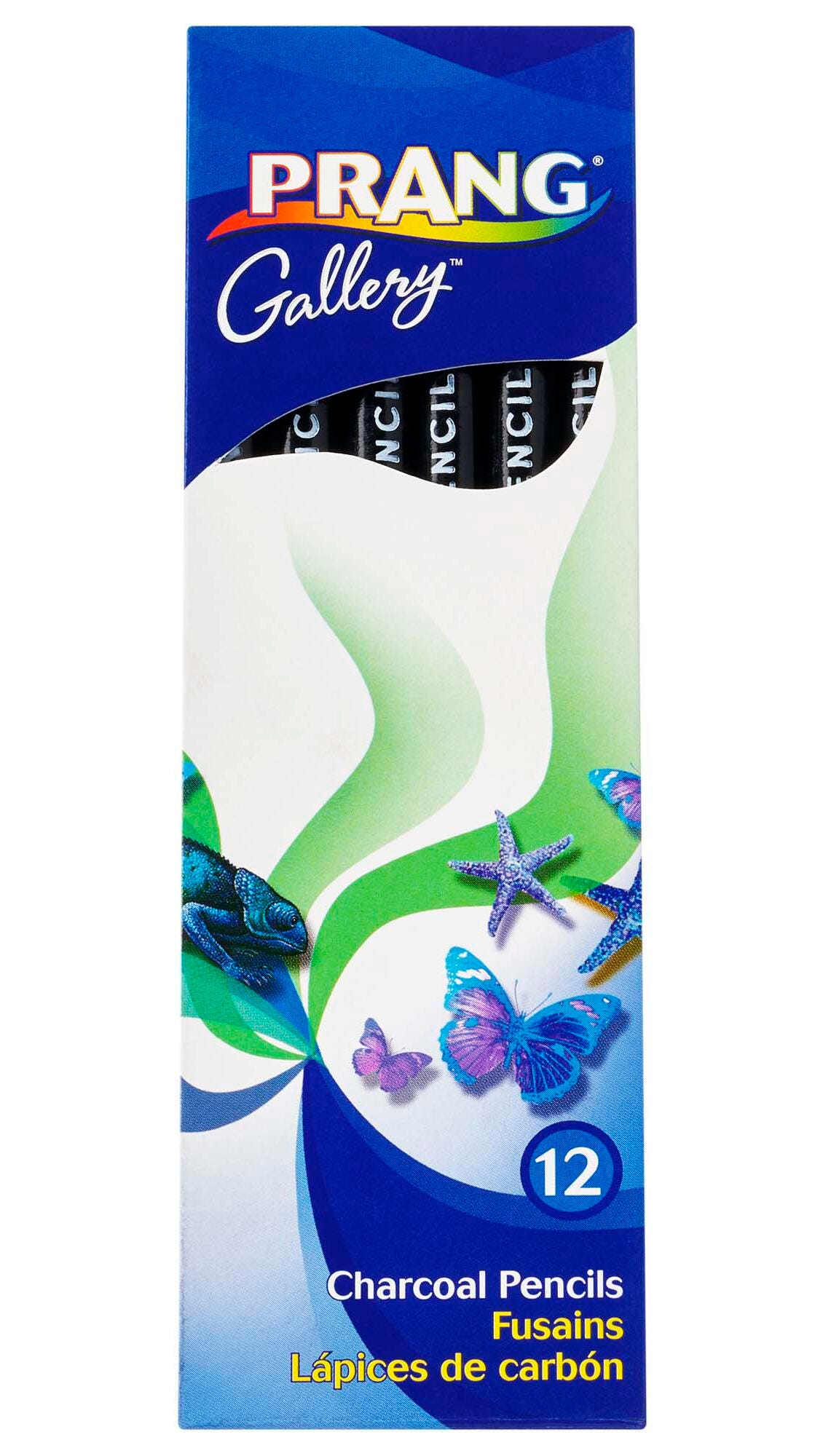 Image for Prang Paper Wrapped Charcoal Pencils, Soft Hardness, Black, Pack of 12 from School Specialty