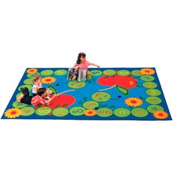 Carpets for Kids ABC Caterpillar Rug, 4 Feet 5 Inches x 5 Feet 10 Inches, Rectangle, Multicolored, Item Number 076249