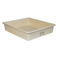 Shirley K's T-163 Storage Bin, 21 x 19 x 4-1/2 Inches, Ivory