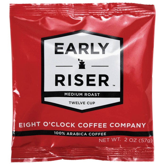 Coffee Pro Eight O'Clock Early Riser Coffee, pack of 48