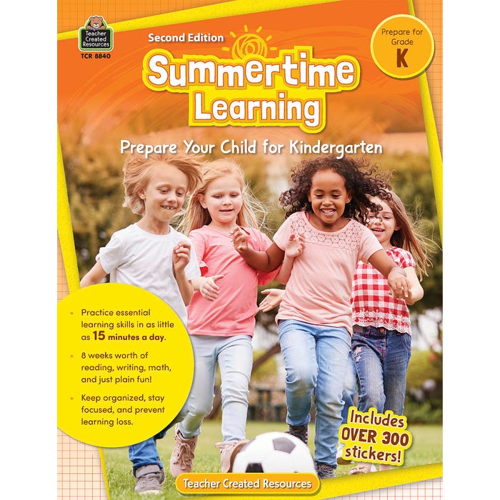 Teacher Created Resource Workbook SummerTime Learning, Kindergarten