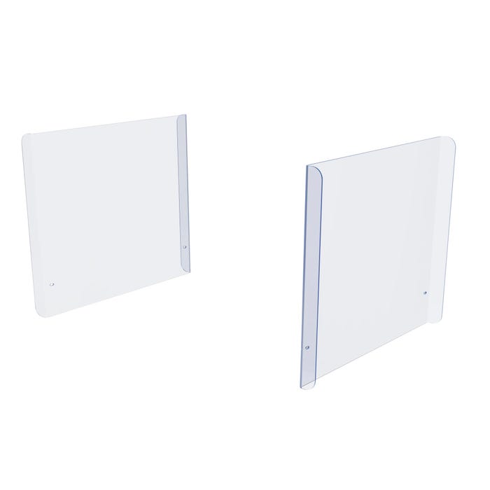 Foundations CareShield 2-Sided Plexiglass Barrier System, 22 x 2 x 27 Inches, Set of 2