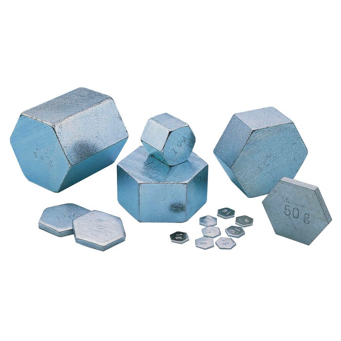 Delta Education SI System Hex Weights, Assorted Sizes, Set of 17