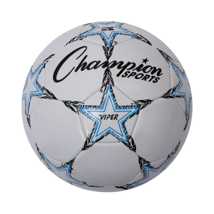 Champion Sports Viper Soccer Ball, Size 5, White
