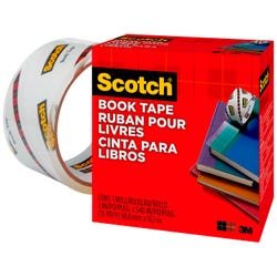 Scotch 845 Book Tape, 2 Inches x 15 Yards, 3 Inch Core, Crystal Clear 040575
