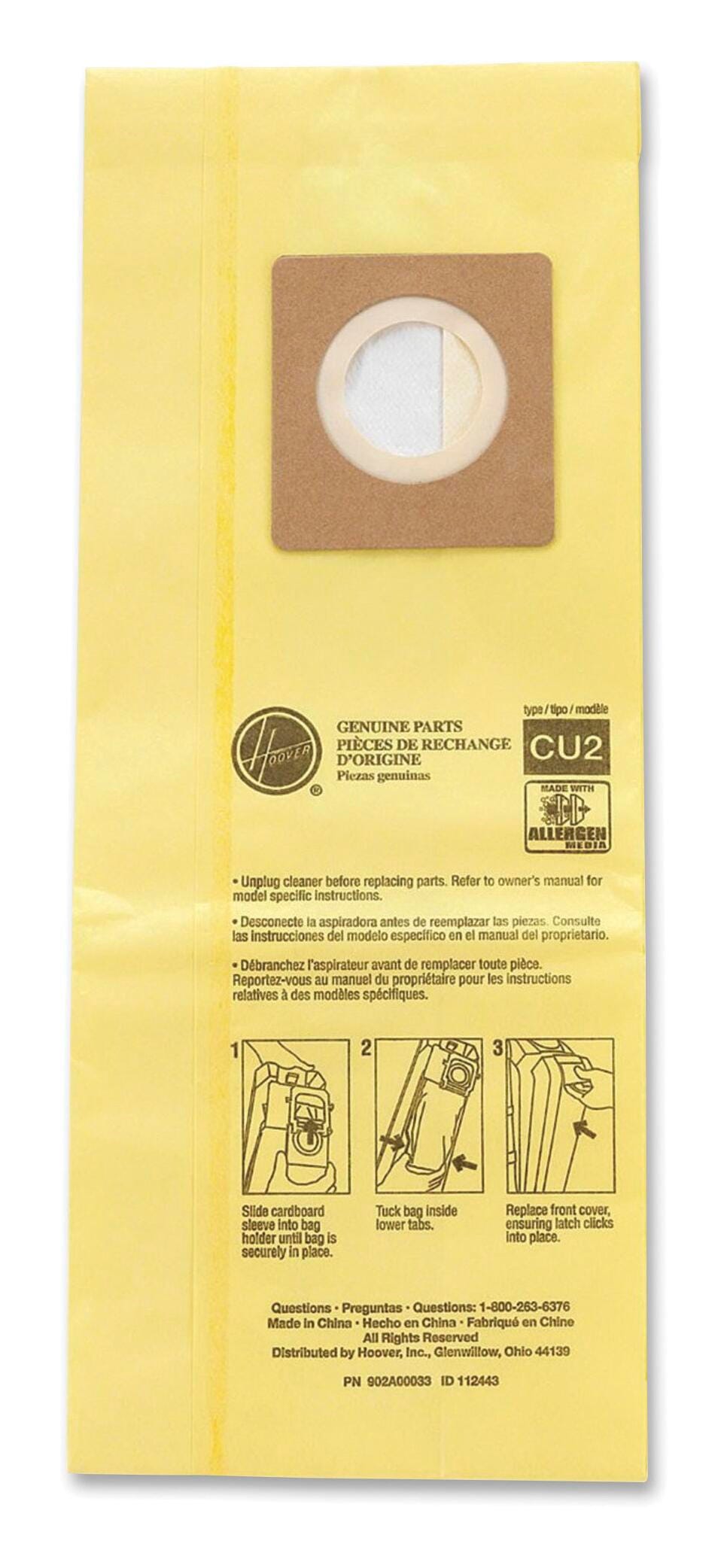 Hoover Cu2 Allergen Commercial Bags, Item Number 1570904