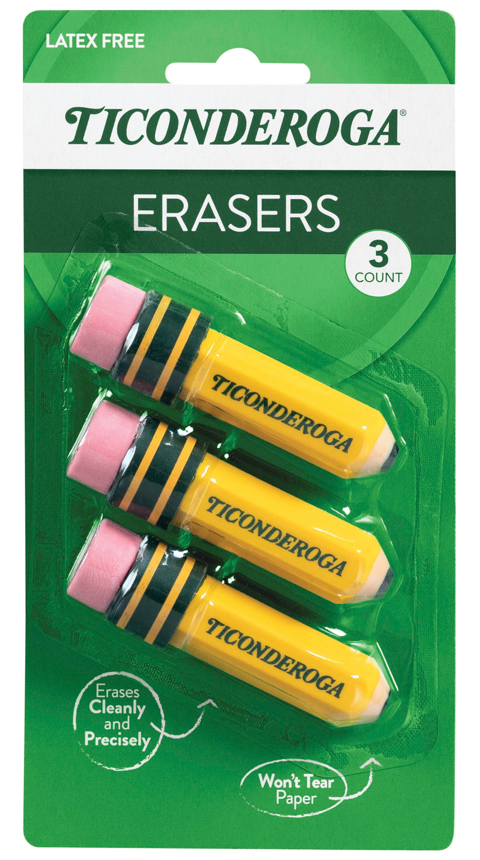 Ticonderoga Style Erasers, Pack of 3 1510346