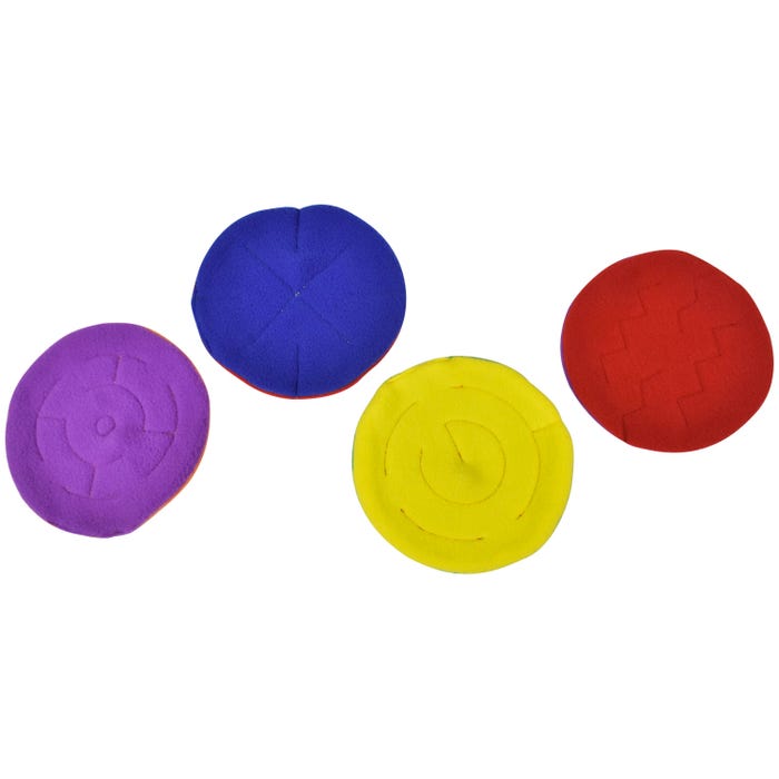 Abilitations A-Mazing Mats, Mini Round, 6 Inch Diameter, Set of 4