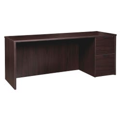 Lorell Prominence Laminate Credenza, Right Pedestal, 66 x 24 x 29 Inches, Espresso
