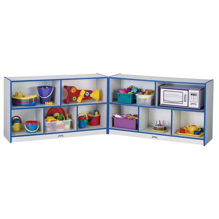 Jonti-Craft Rainbow Accents Low Fold-n-Lock Cabinet, 96 x 15 x 29-1/2 Inches