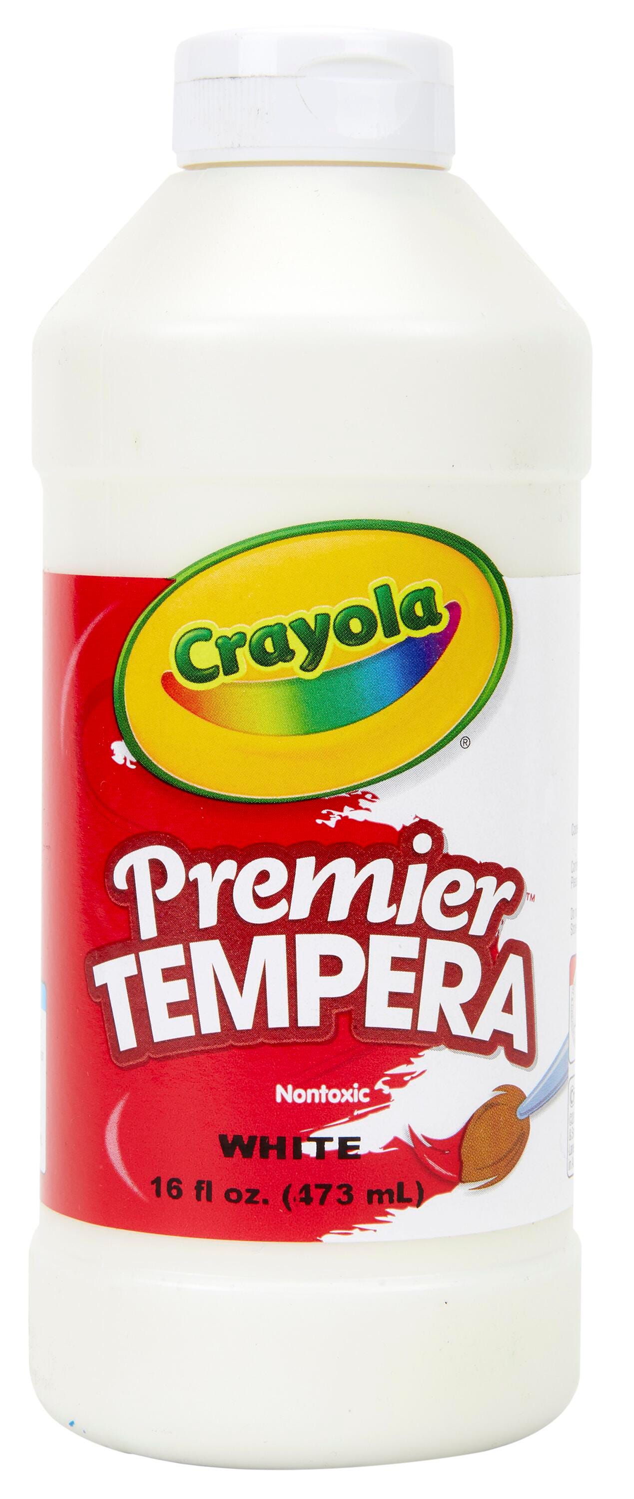 Crayola Premier Tempera Paint, 1 Pint Bottle, White Item Number 007866
