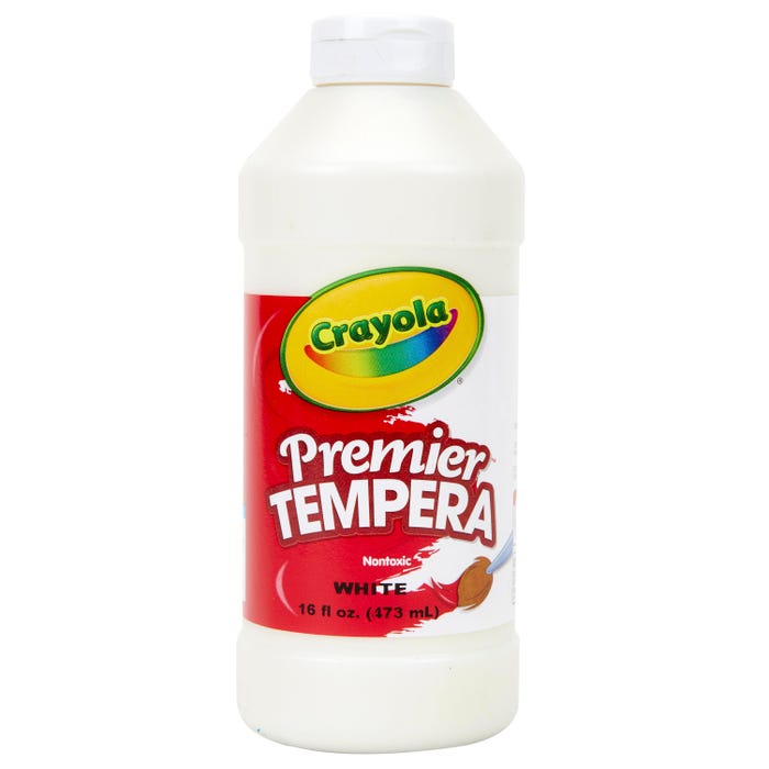 Crayola Premier Tempera Paint, 1 Pint Bottle, White