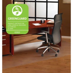 Floortex Hard Floor/Medium Pile XXL Square Chair Mat, 60 x 60 Inches, Clear