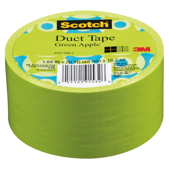 Scotch Duct Tape, 1.88 Inches x 20 Yards, Green Apple